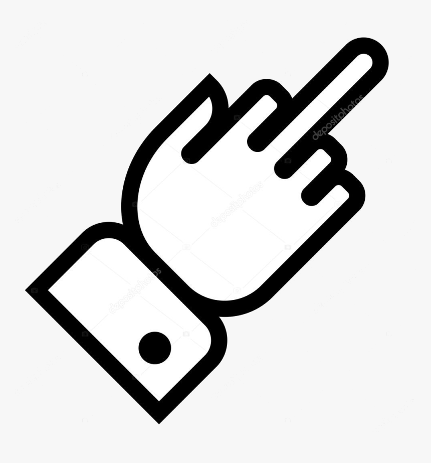Middle Finger Clipart Outline Hand Showing Transparent Outline Of Middle Finger Hd Png