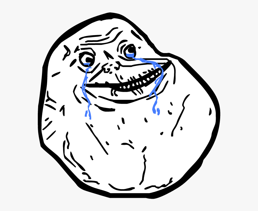 Cry Face Png Troll Face Forever Alone Transparent Png Kindpng
