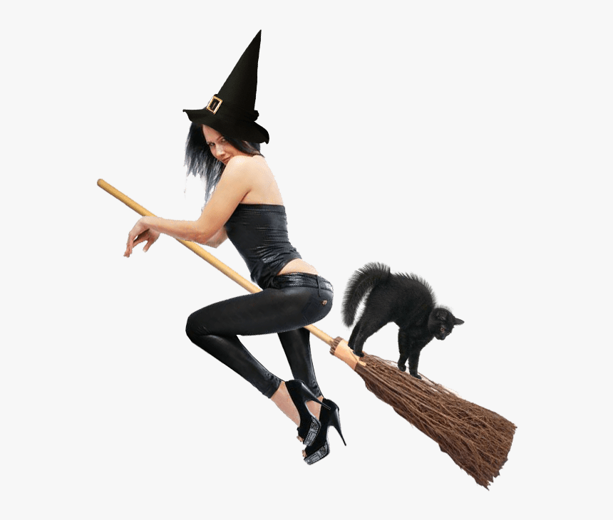 Sexy Witch On Broomstick Transparent Image Sexy Witch On A Broom