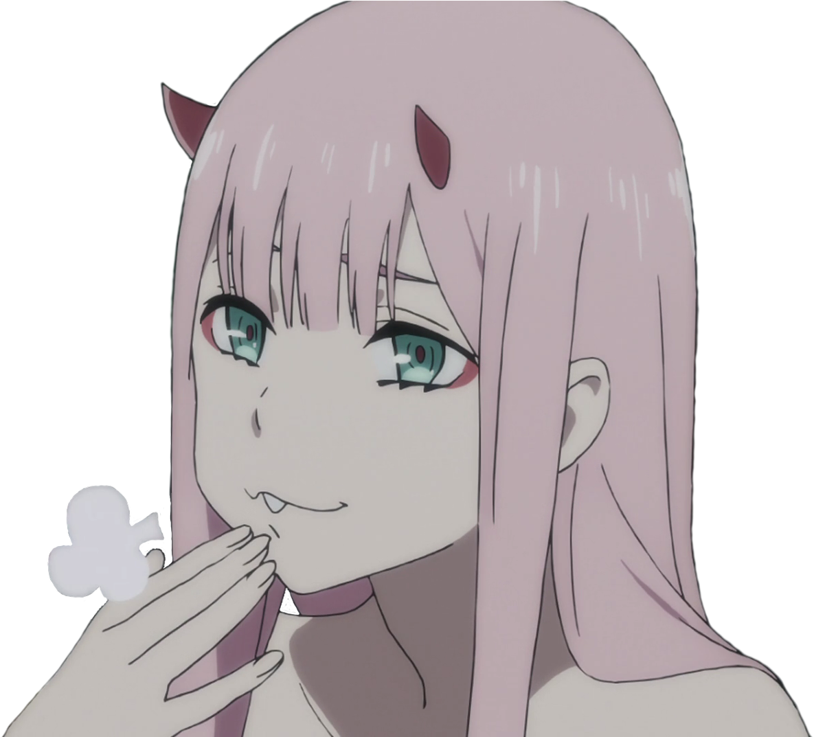 Transparent Stupid Face Png - Zero Two Emoji Discord, Png Download ...