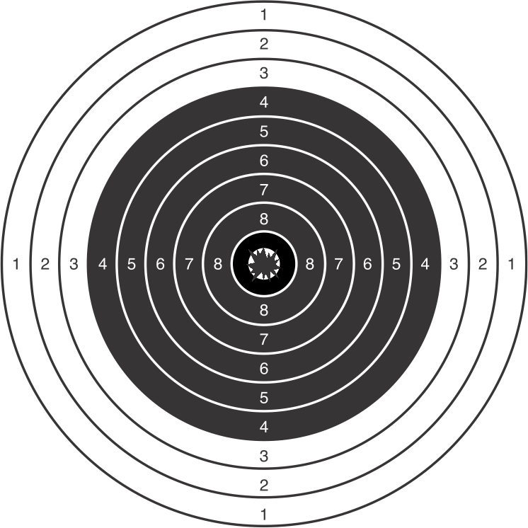 Download Transparent Gun Target Clipart - Shooting Bullseye Targets, HD ...