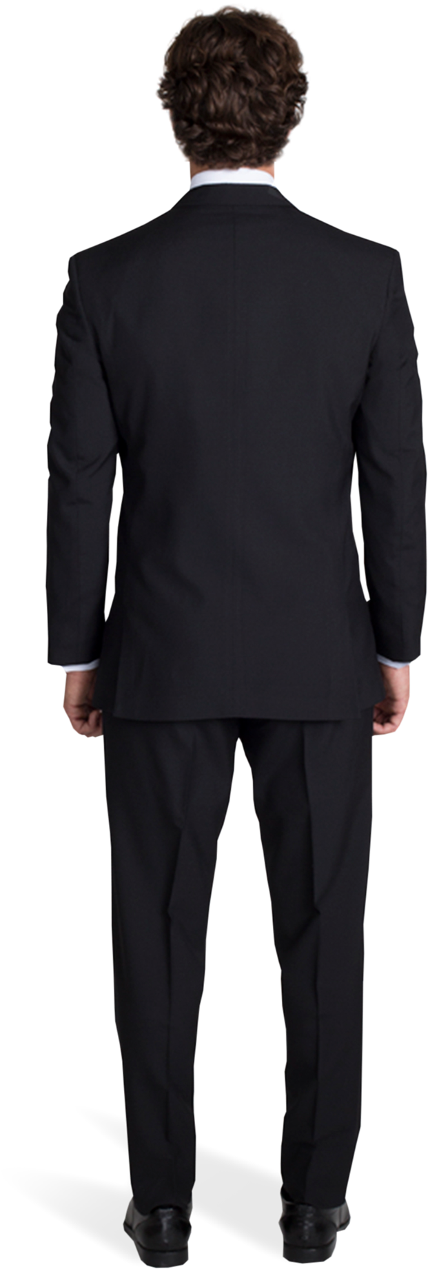 Download Black Notch Lapel Suit With Silver Tie - Suit And Tie Back ...
