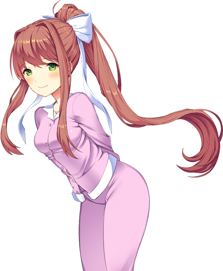 Oc Edited Mediachibi Monika Casual Outfit Sprites Png - Doki Doki  Literature Club Monika Cute, Transparent Png, free png download