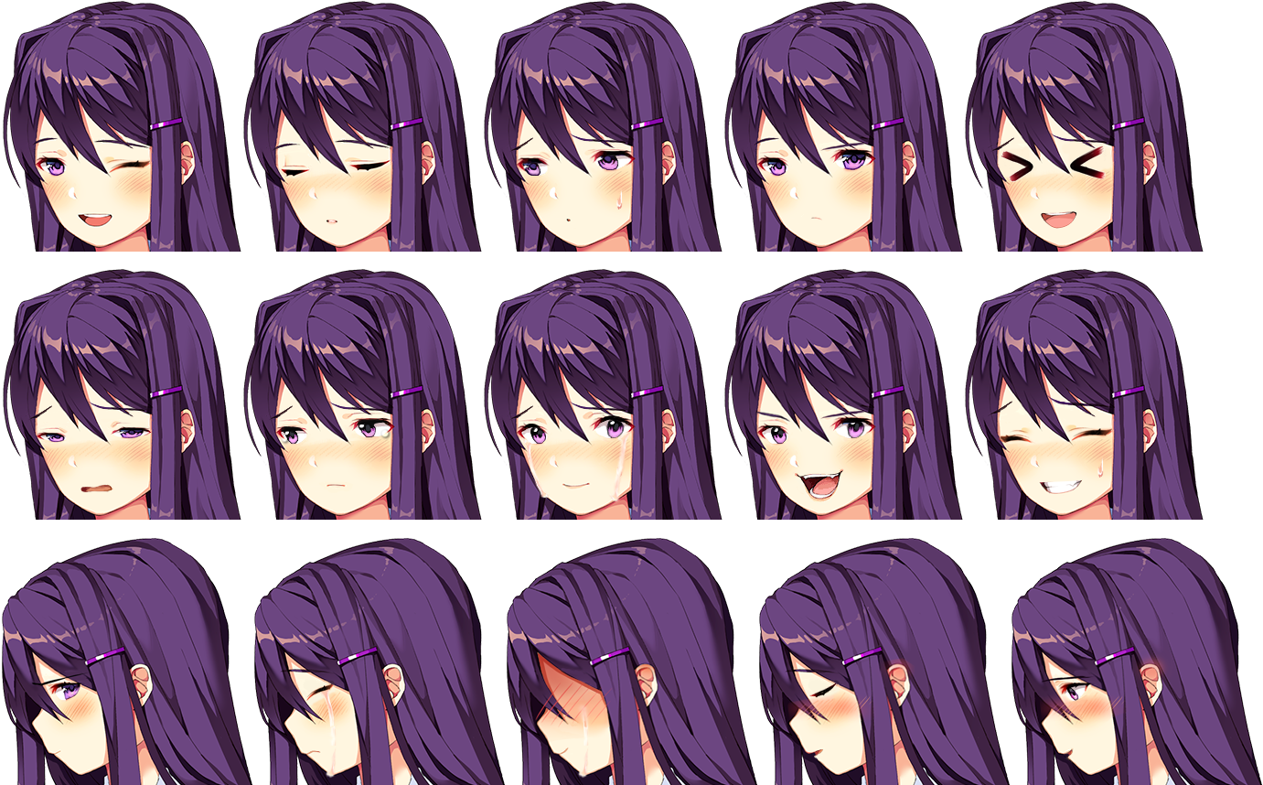 Yuri Ddlc All Sprites Png, Transparent Png   Kindpng