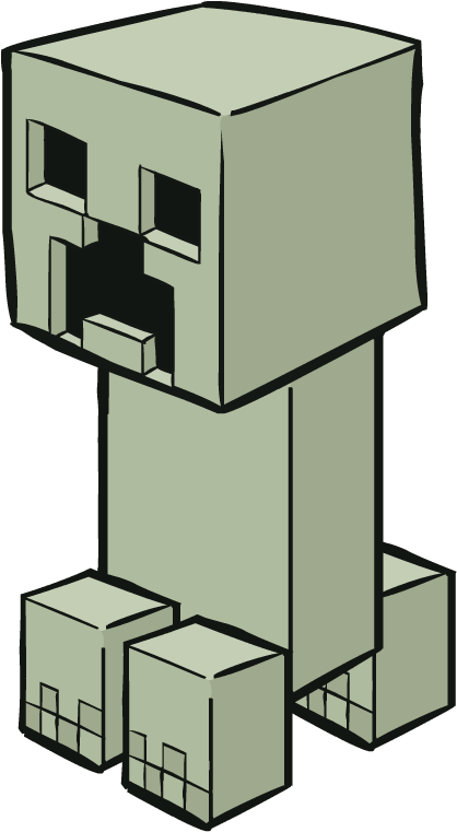 Minecraft Clipart Minecraft Creeper - Drawing Of A Minecraft Creeper ...