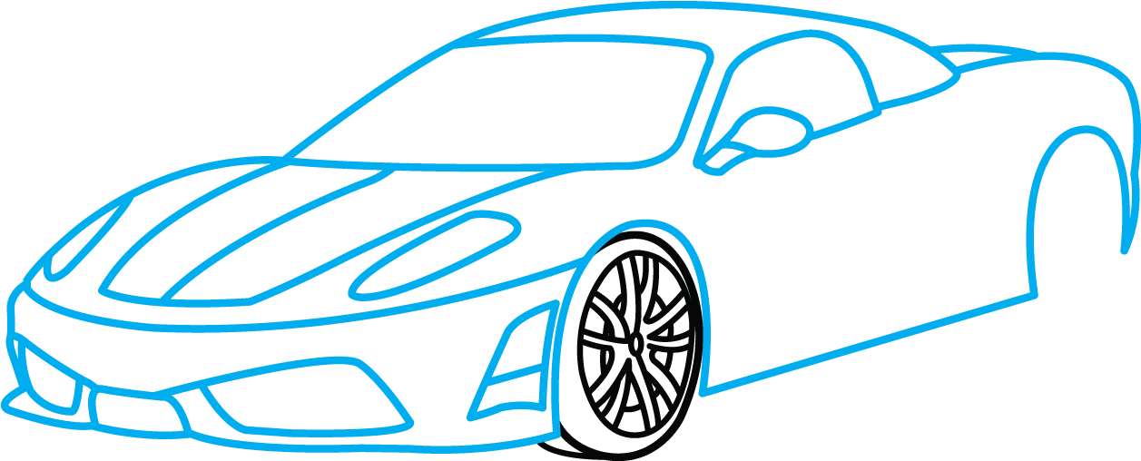How to Draw a Sports Car Step by Step