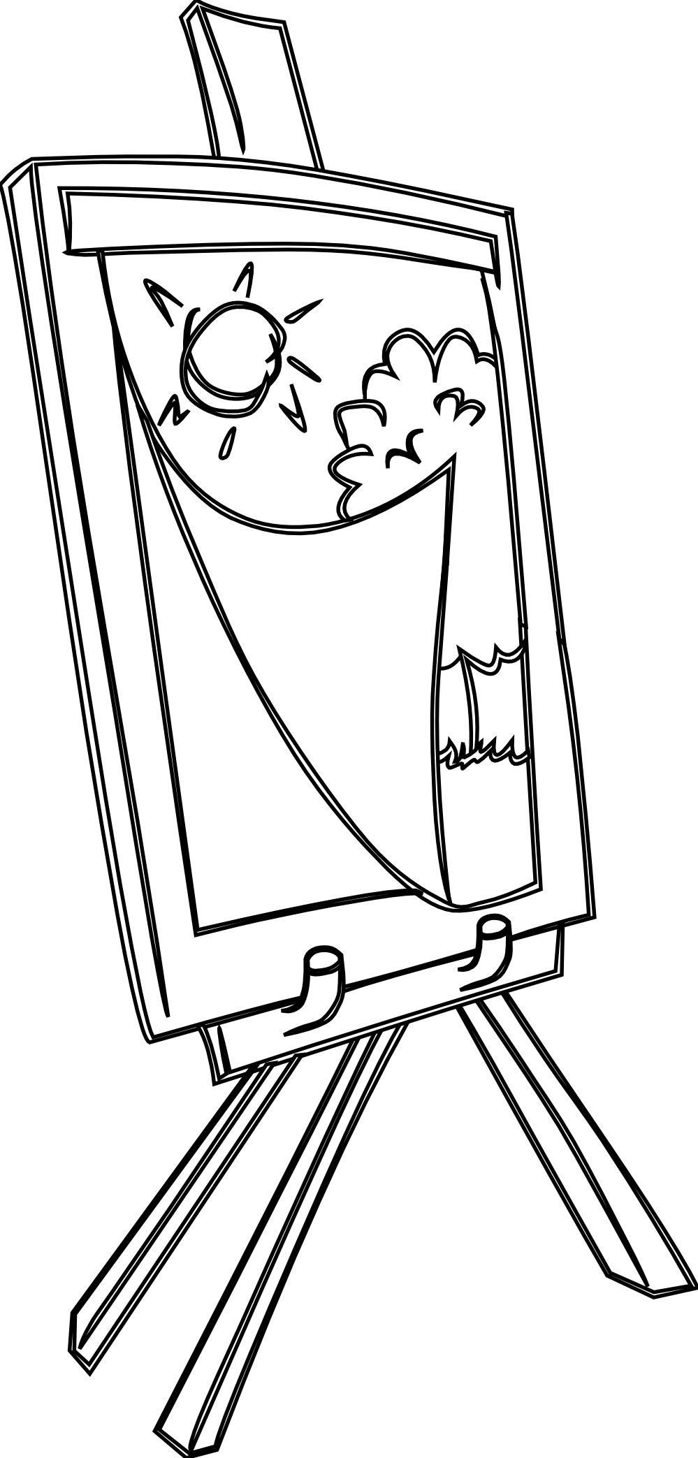 Coloring Book Easel Stock Illustration - Download Image Now