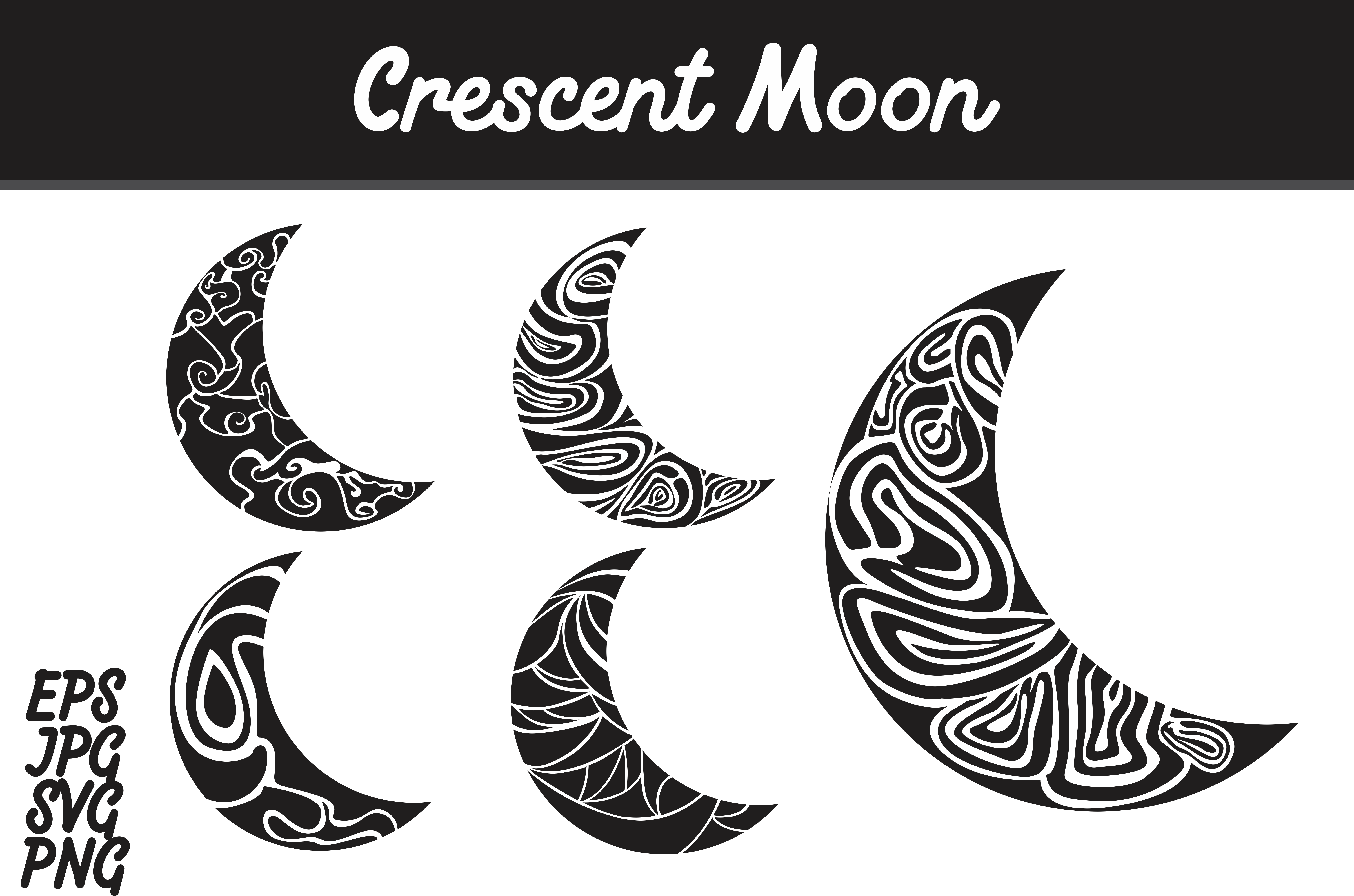 Crescent Moon Vector Art PNG Images