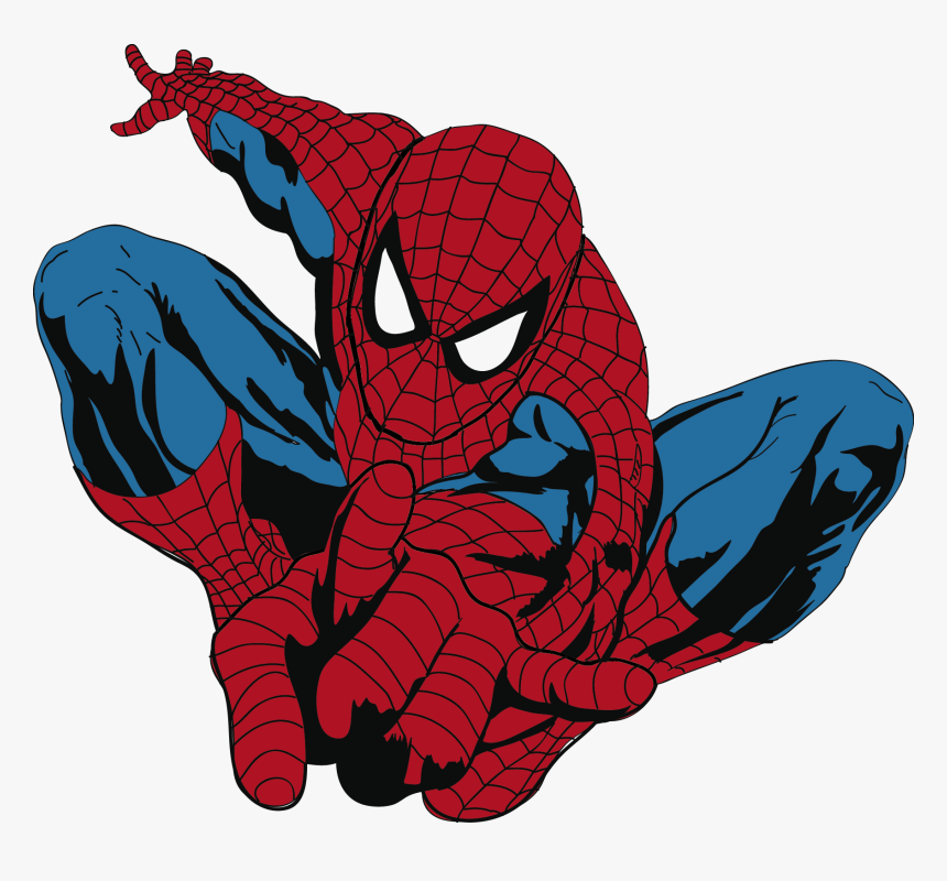 Spiderman Clipart Template - Spider Man Free Vector, HD Png Download -  kindpng