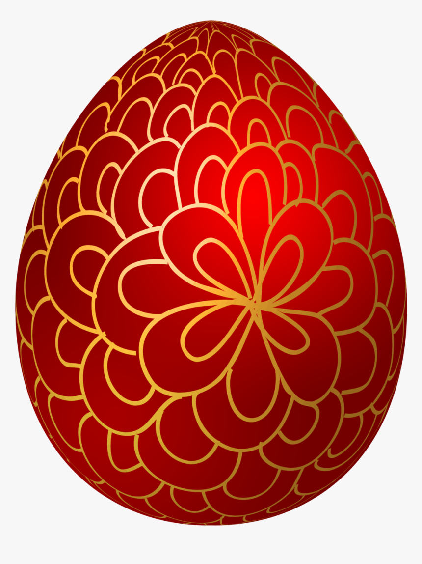 Red Decorative Easter Egg Png Clip Art Banner Stock - Decorative Easter Egg Png, Transparent Png, Free Download