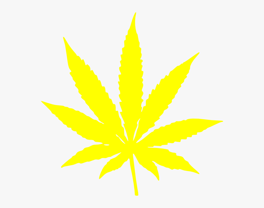 Marijuana Cannabis Leaf Stars And Stripes Yellow Clip - Weed Leaf On Black Background, HD Png Download, Free Download