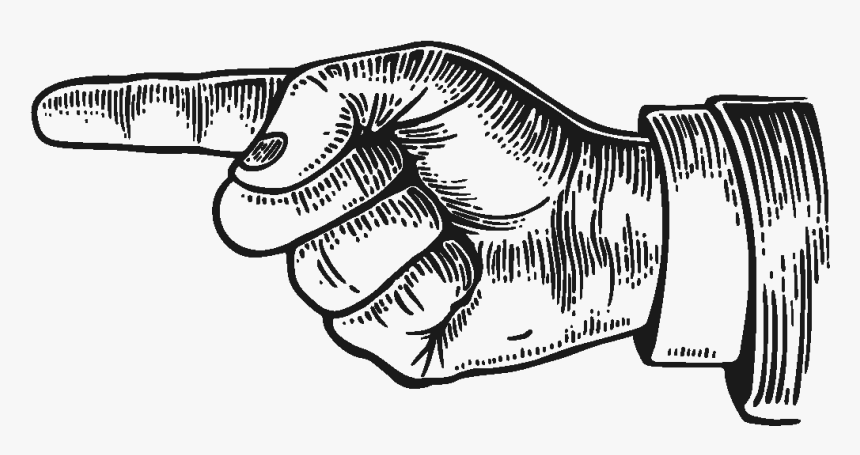 Vintage Pointing Finger Clip Art