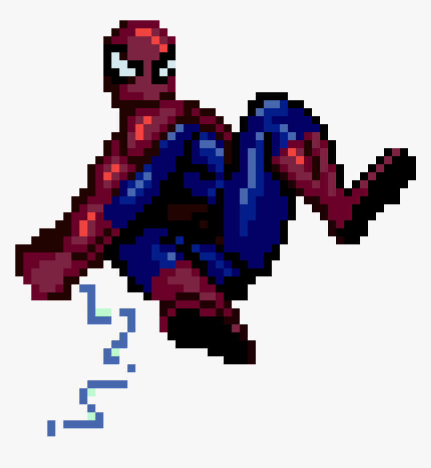 Spiderman Pixel Art Clipart , Png Download - Pixel Art Grids For Minecraft,  Transparent Png - kindpng