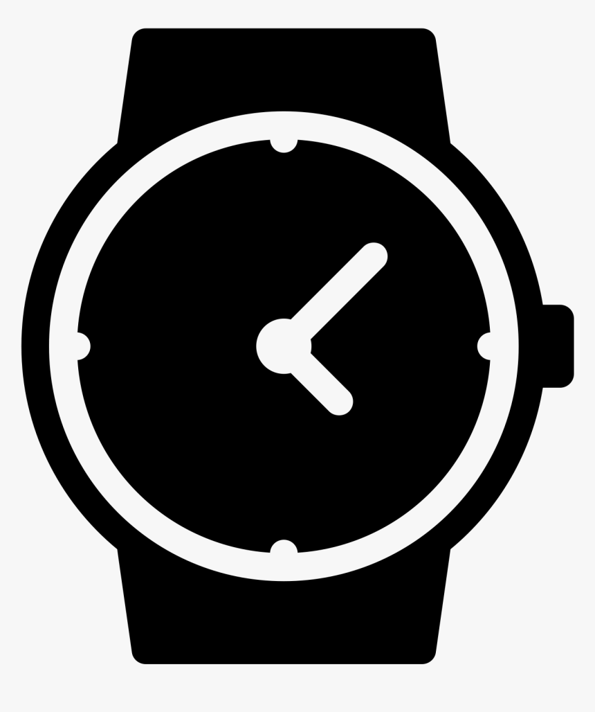 Black And White Watch Icon, HD Png Download, Free Download