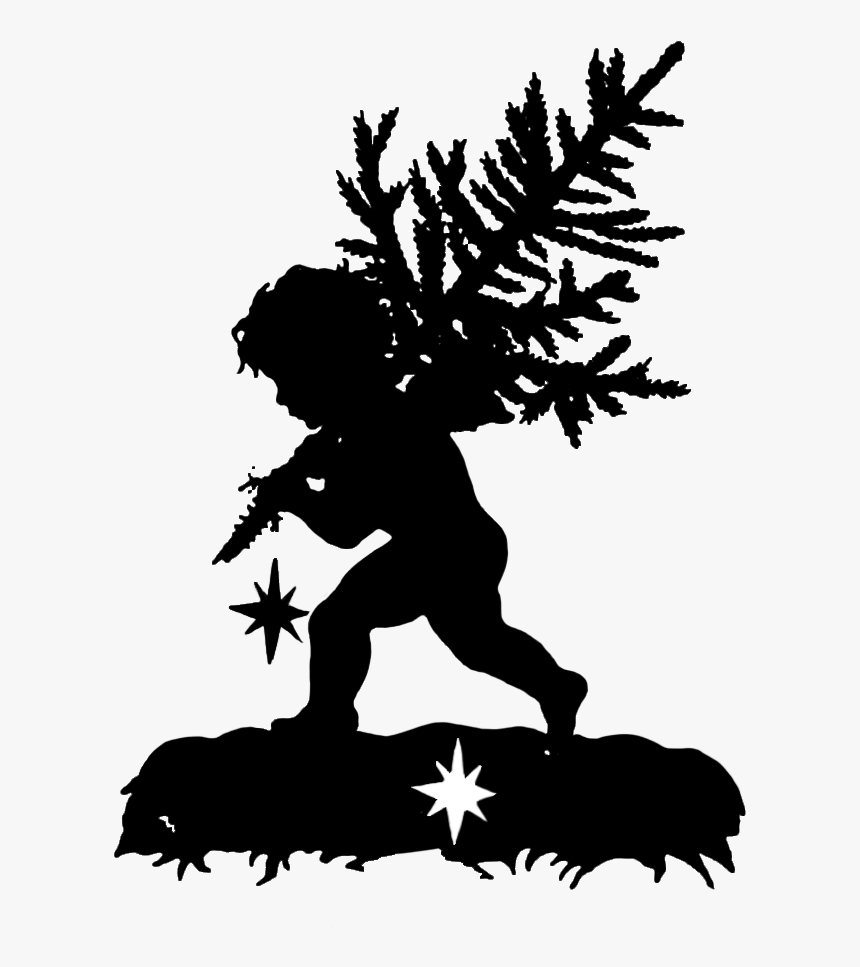 Angel Carrying Christmas Tree - Illustration, HD Png Download, Free Download