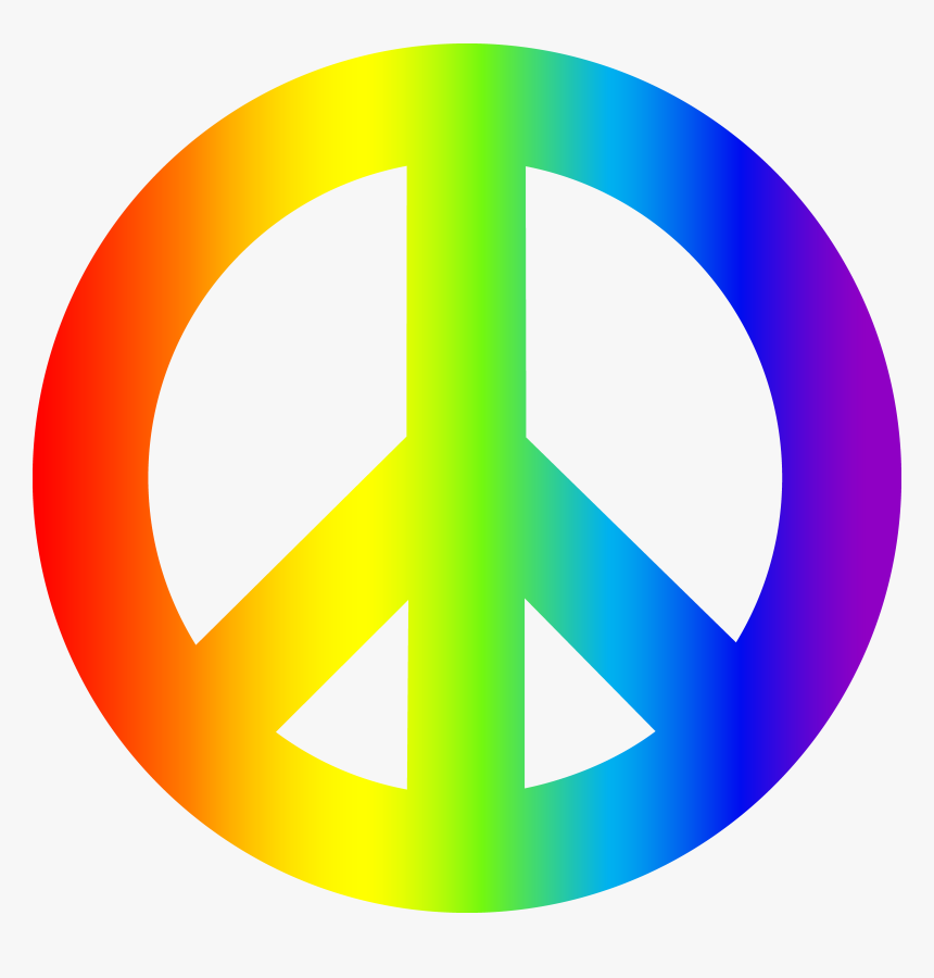 The 1970s Are Back - Rainbow Peace Sign, HD Png Download, Free Download