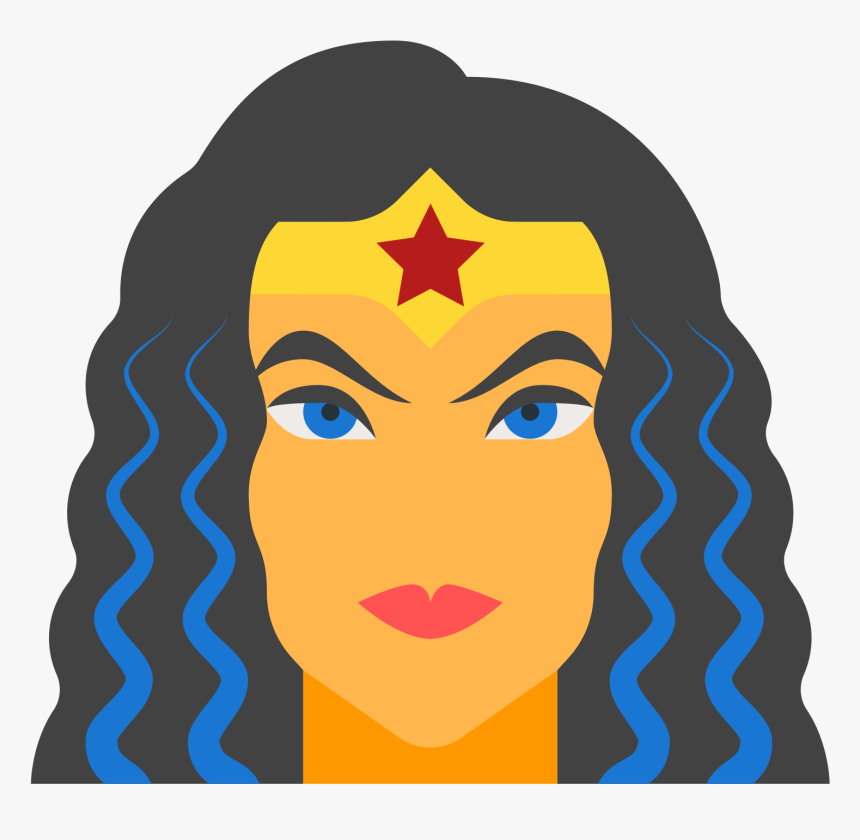 Wonder Woman Logo - Wonder Woman Face Png, Transparent Png, Free Download