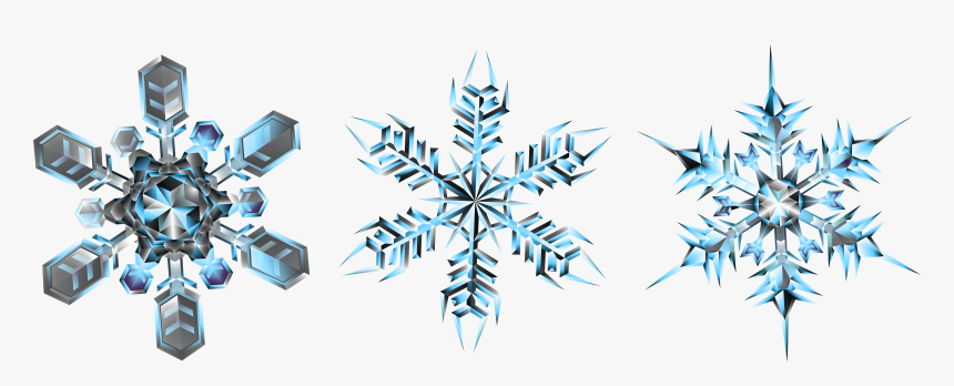 Clipart Snowflake Crystal - Snowflake, HD Png Download, Free Download