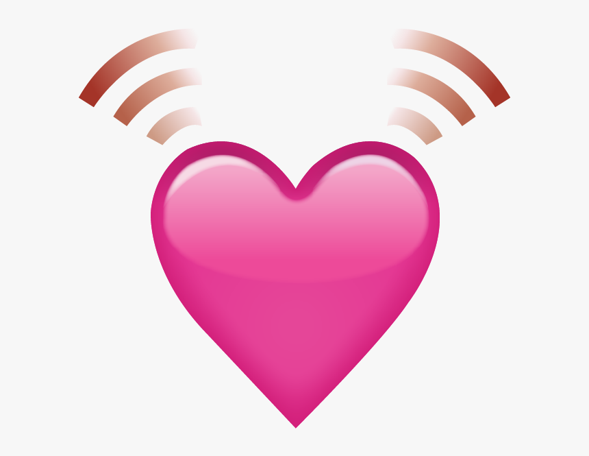 Download Beating Pink Heart Emoji - Beating Heart Emoji Png, Transparent Png, Free Download