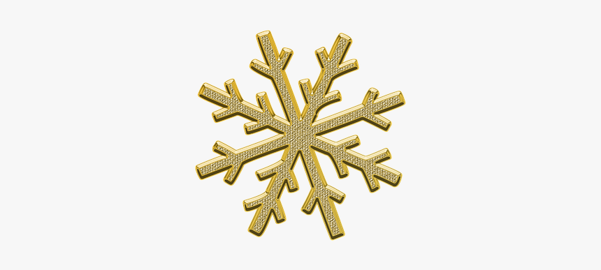 Snowflake, Snow, Decor, Transparent Background, Pattern - Gold Snowflake Transparent, HD Png Download, Free Download