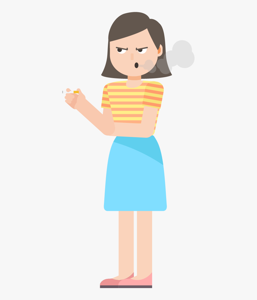 Smoking Girl - Illustration, HD Png Download, Free Download