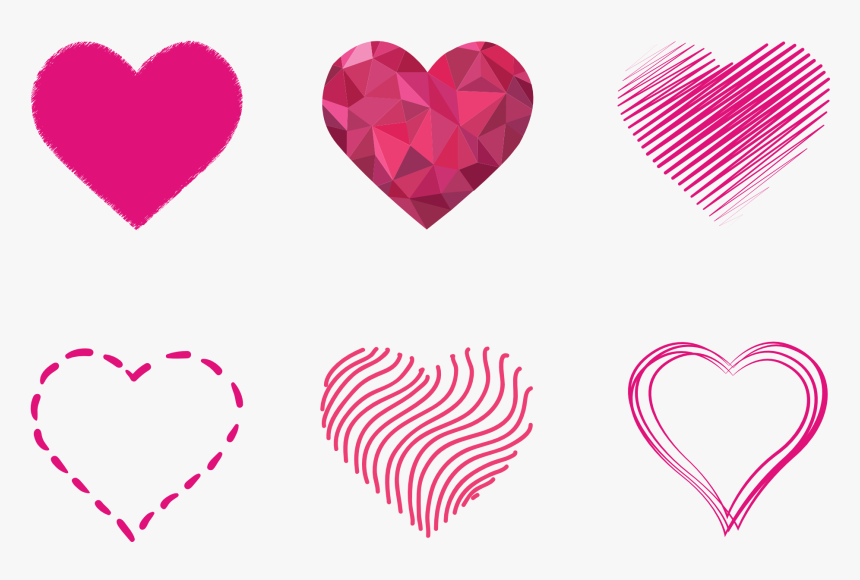 Pink Art Hearts Png Image - Prism Heart, Transparent Png, Free Download