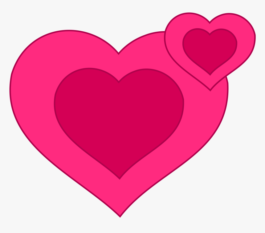 Two Pink Hearts Together Clip Arts - Pink Hearts, HD Png Download, Free Download