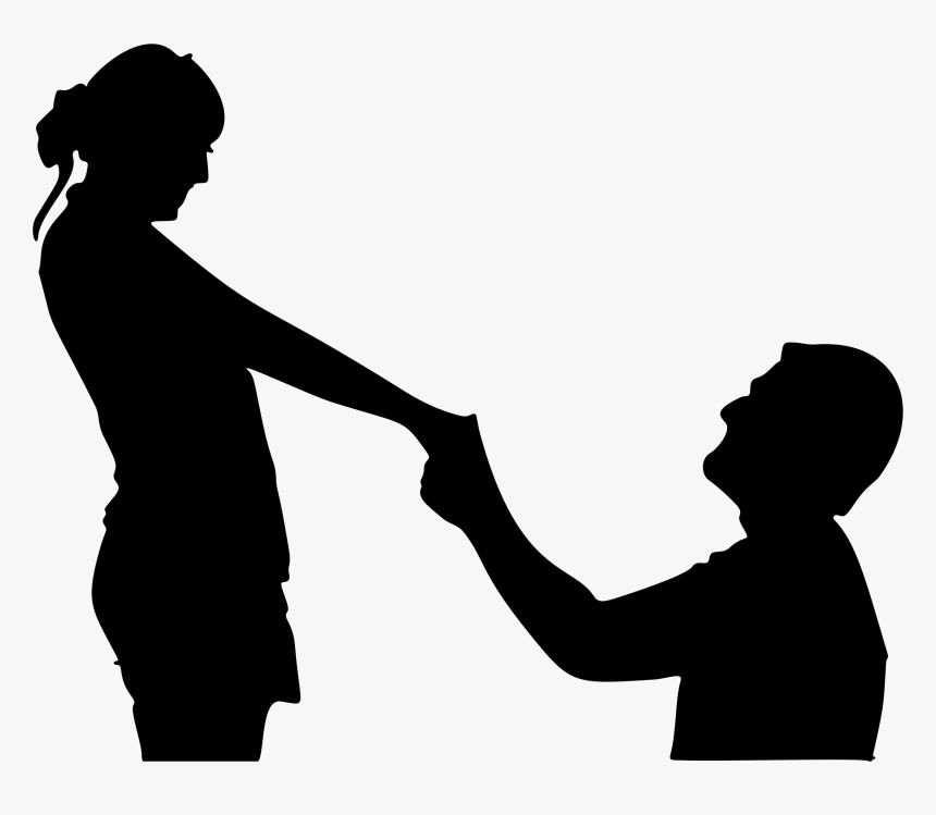 Boy Gil Png Silhouette Man And Woman Holding Hands Transparent Png Kindpng