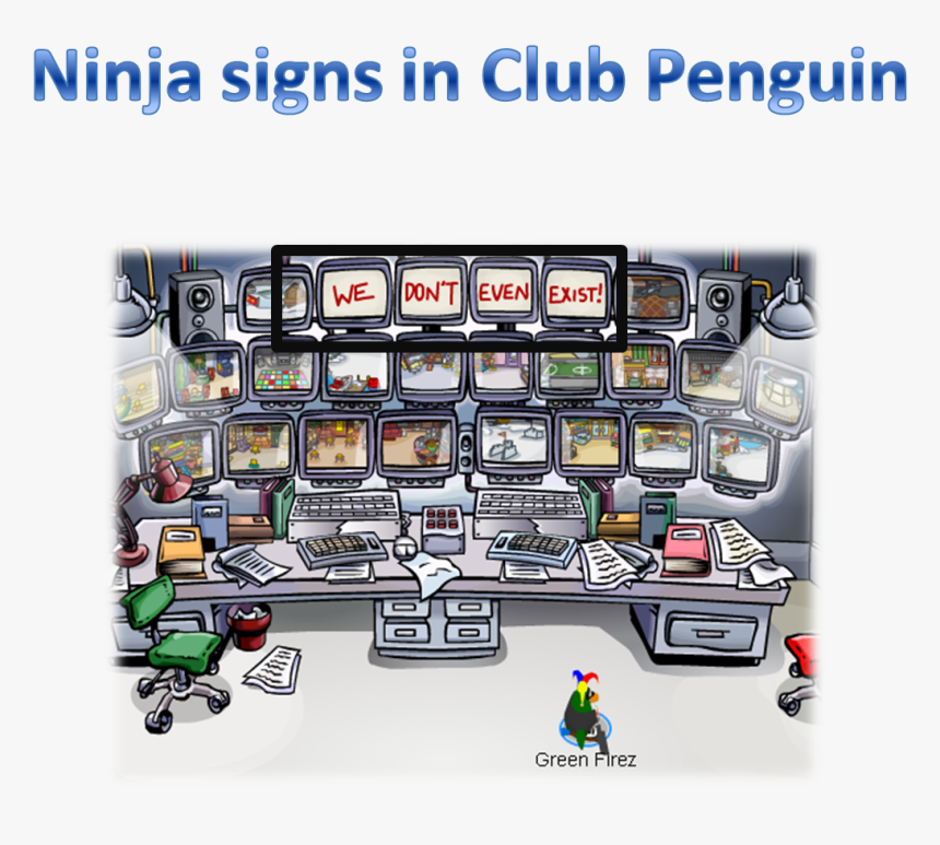 Ninja Signs In Club Penguin - Club Penguin Old Hq, HD Png Download, Free Download