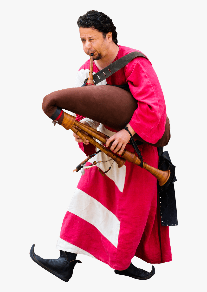 Medieval Bagpipes Player - Bagpipes, HD Png Download, Free Download