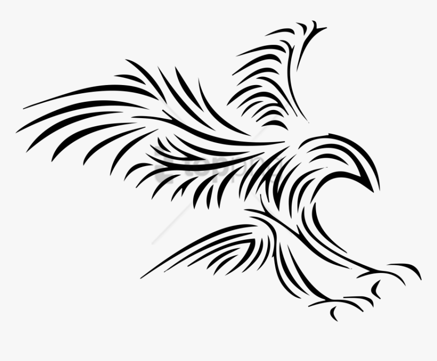 Eagle Png White - Tribal Eagle Transparent Background, Png Download, Free Download