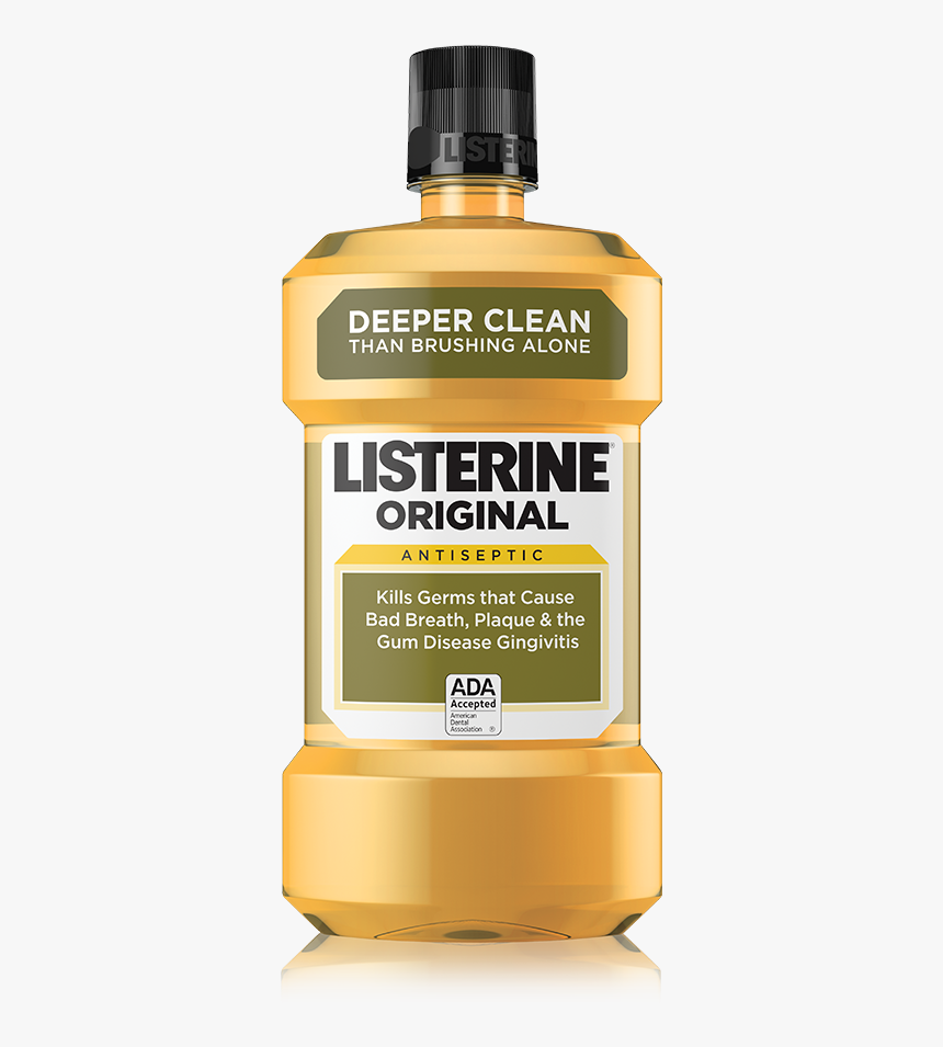 Listerine® Original Antiseptic Mouthwash - Listerine Cool Mint Zero Alcohol, HD Png Download, Free Download