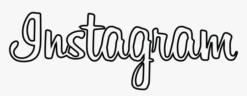 Instagram Logo White Text Black Background - Instagram Word Logo Png, Transparent  Png - kindpng