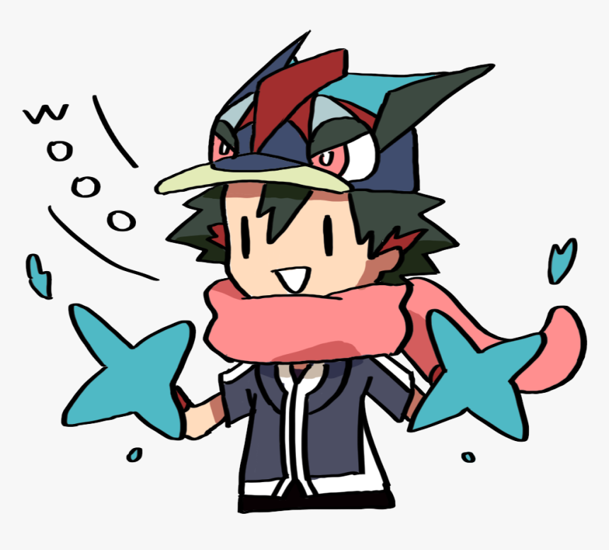 Transparent Ash"s Hat Png - Greninja And Ash Cute, Png Download, Free Download