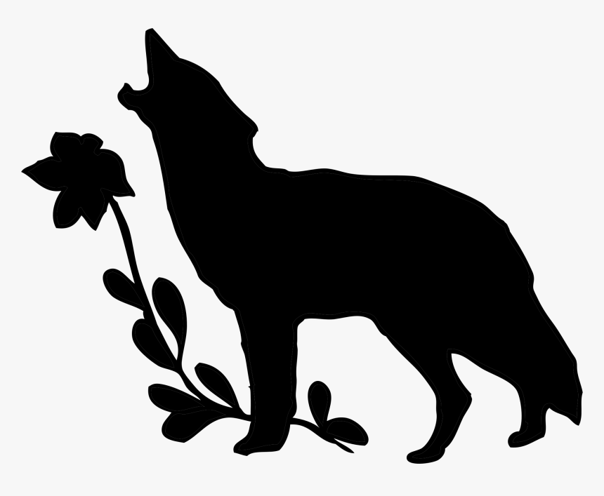 Wolf Silhouette Clip Arts - Black Wolf Drawing, HD Png Download, Free Download