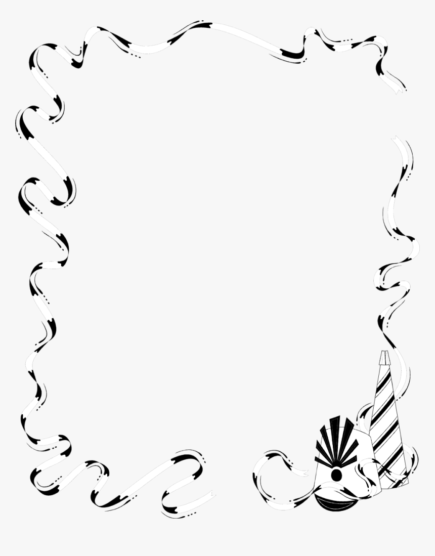 Border Free Stock Photo - Celebration Border Black And White, HD Png Download, Free Download
