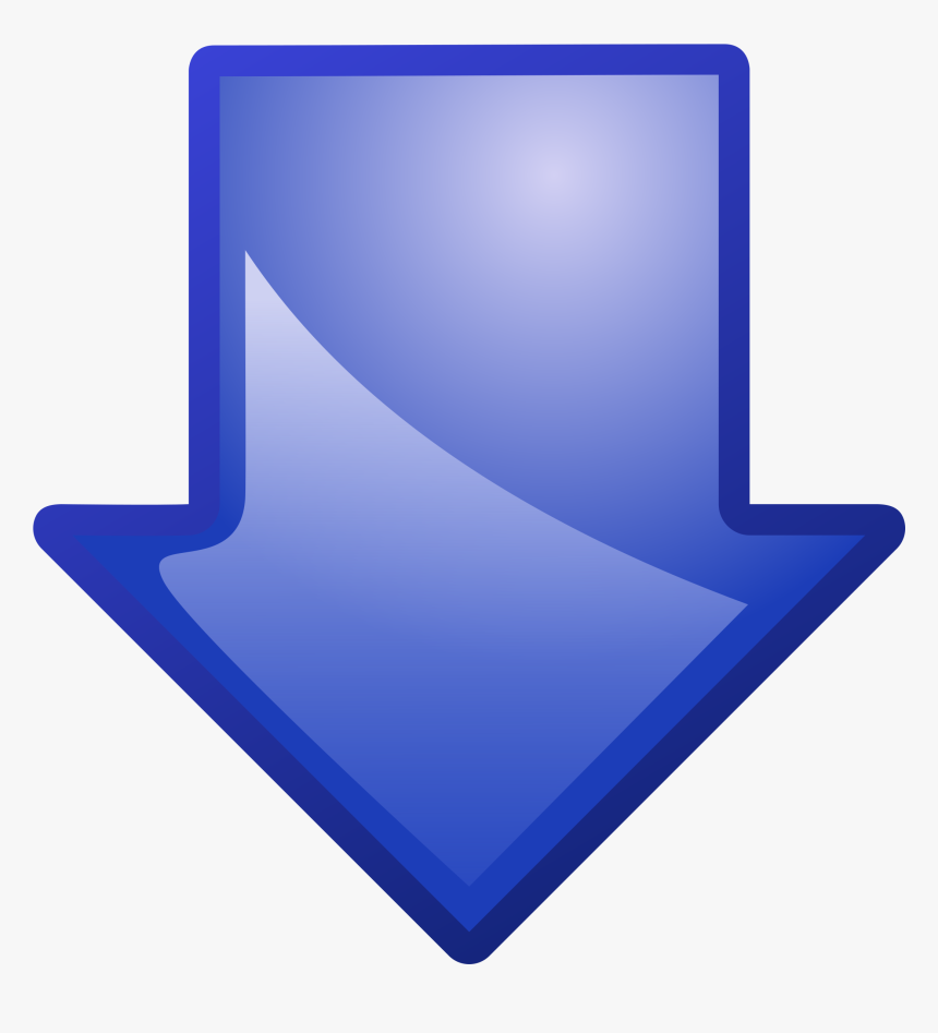 Arrow Blue Down Clip Arts - Blue Arrow Pointing Down, HD Png Download, Free Download