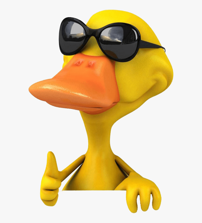 Bath-toy - Duck With Sunglasses, HD Png Download, Free Download