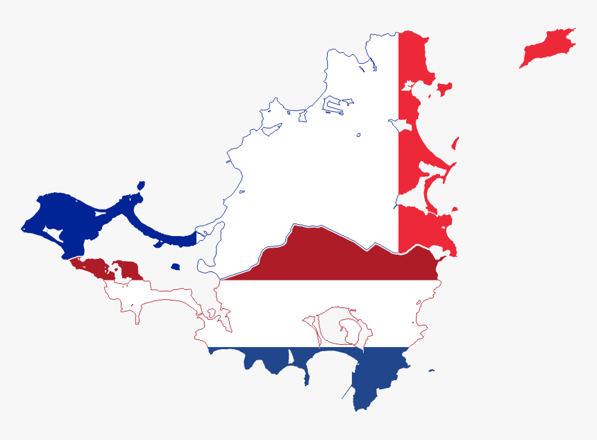 Flag Map Of Saint Martin & Sint Maarten (dutch) - Sint Maarten Map Png ...