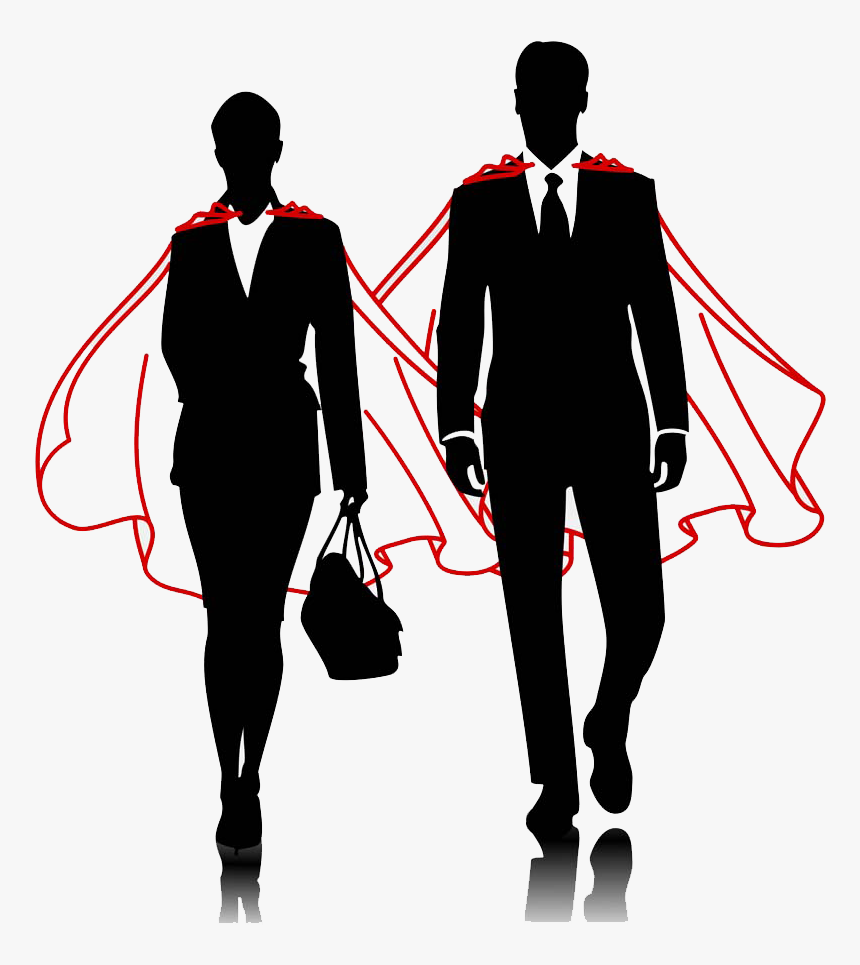 And Superhero Business Men Businessperson Women Clipart - Superhero Man And Woman Png, Transparent Png, Free Download