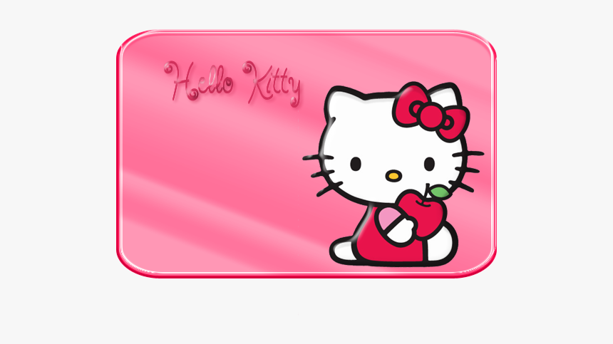 Borders, Images And Backgrounds - Hello Kitty With Apple, HD Png Download, Free Download