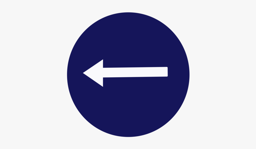 Angle,area,symbol - Compulsory Turn Left Sign, HD Png Download, Free Download