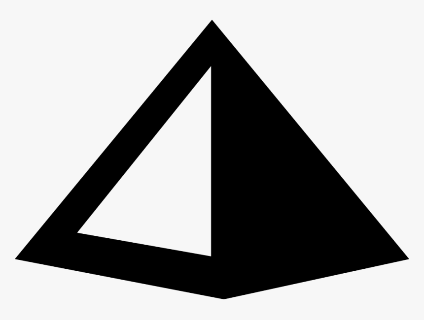 Pyramid With One Dark Side - Black Pyramid Symbol Transparent, HD Png Download, Free Download