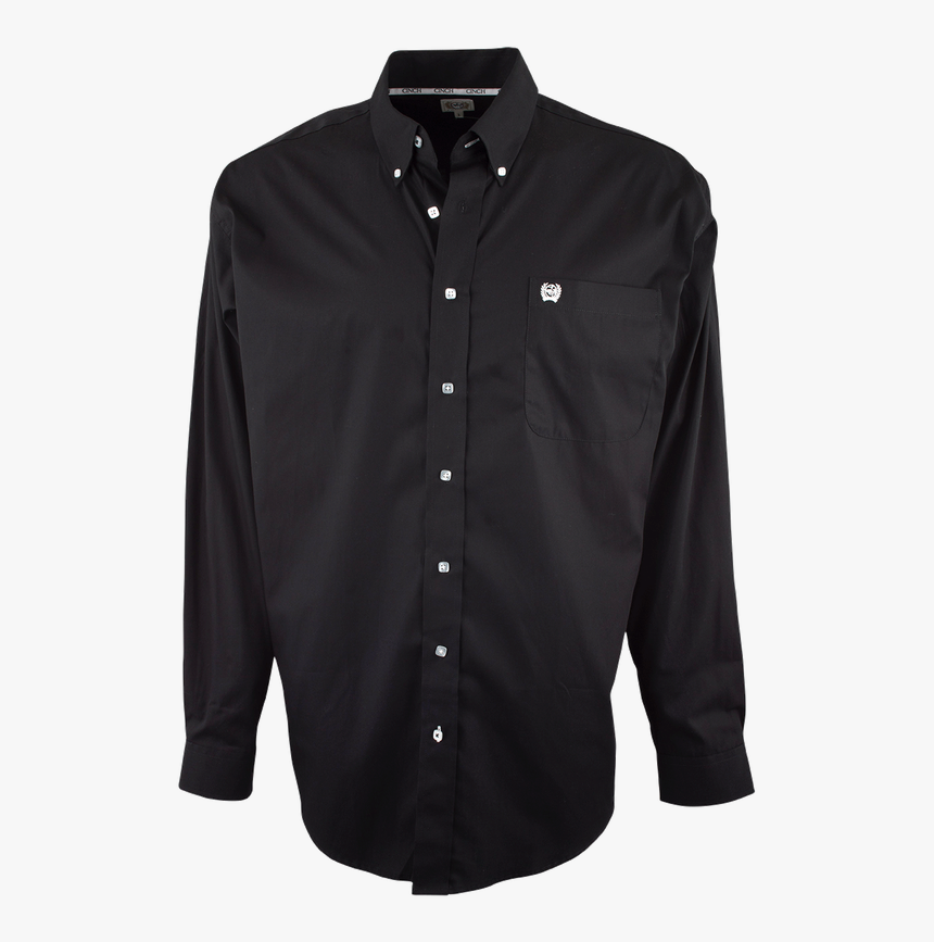 Cinch Black Solid Button-down Shirt - Black Blazer For School, HD Png Download, Free Download