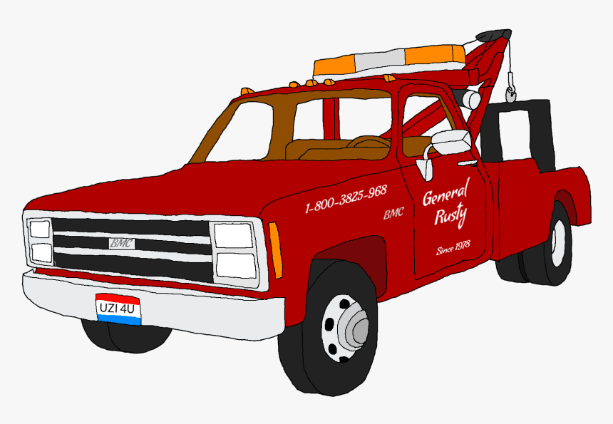 A Drawing Of A Square Body Gmc Tow Truck I Just Did - Old Tow Truck Drawings, HD Png Download, Free Download