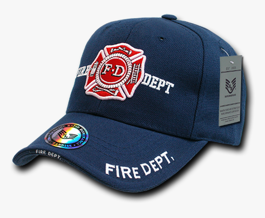 Firefighter Cap Blue - Fire Dept Hat, HD Png Download, Free Download