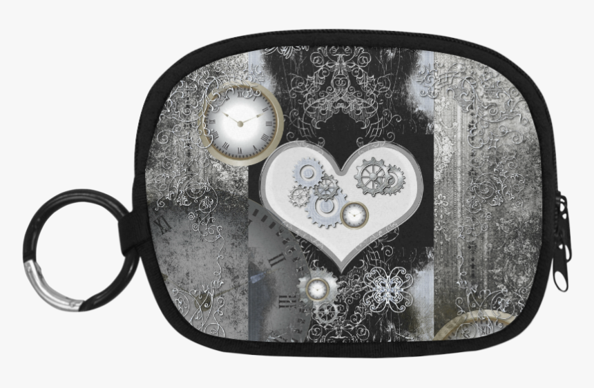 Steampunk, Heart, Clocks And Gears Coin Purse - Coin Purse, HD Png Download, Free Download