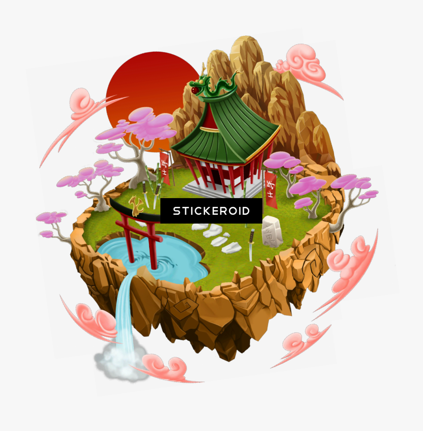 Transparent Fantasy Background Png - Dragon City Isla Dojo, Png Download, Free Download