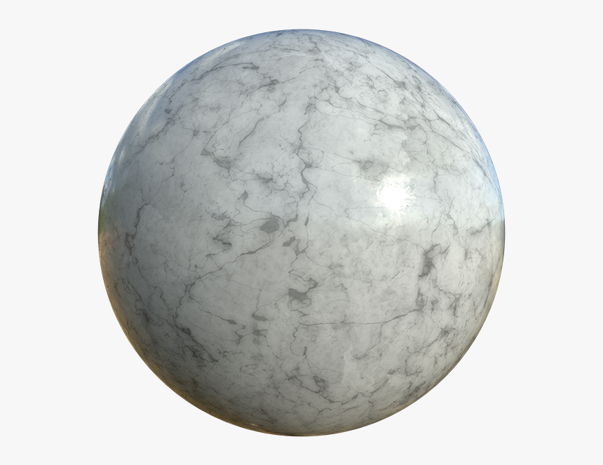 White Marble Texture With Black Cracks, Seamless And - Sphere, HD Png Download, Free Download
