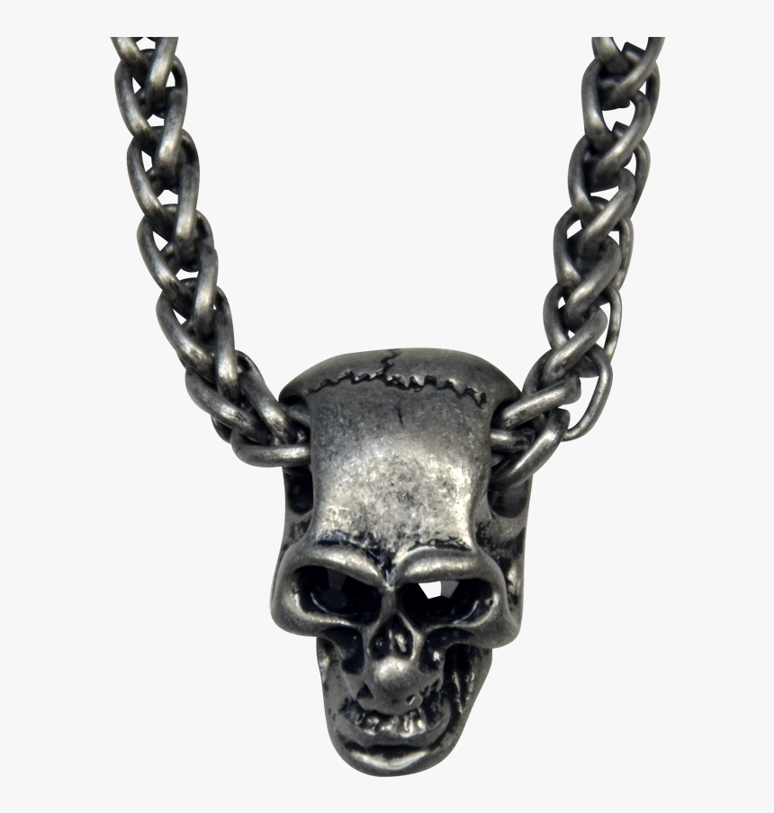 Gothic Silver Skull Necklace - Necklace, HD Png Download, Free Download